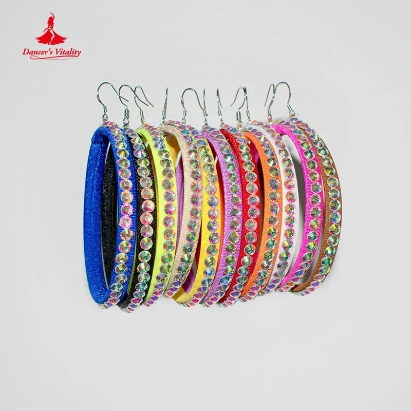 National Standard Latin Ribbon Professional Earrings Rumba Chacha Competition Earrings Adult Girls Black Accessories dance earrings