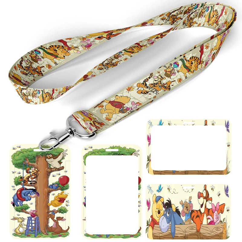 D1155 Anime Winnie The Pooh Strap Lanyard Keys Portachiavi Badge Holder Id Carta Di Credito Pass Hang Lariat Accessori Per Telefoni Cellulari