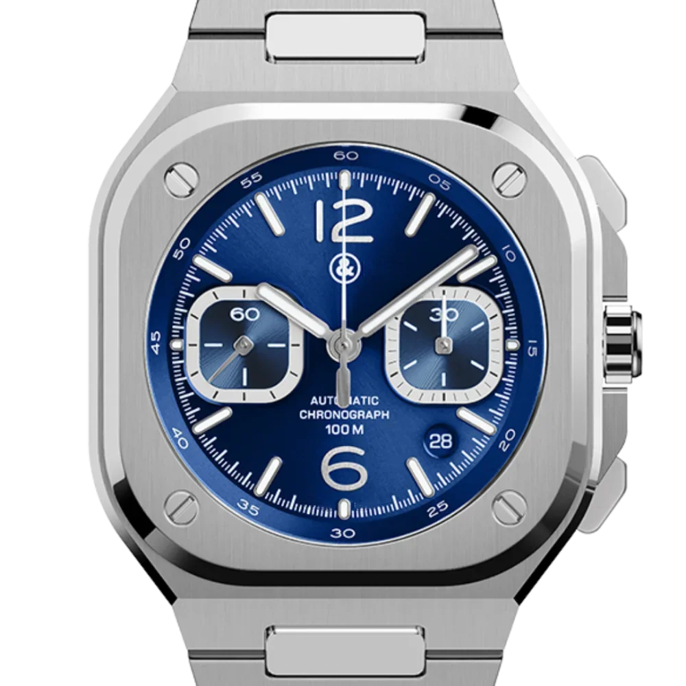 

New Luxury Top Original Brand BR05 Chronograph Function Stainless Steel Quartz Men's Sports Business Casual Square Watch AAA