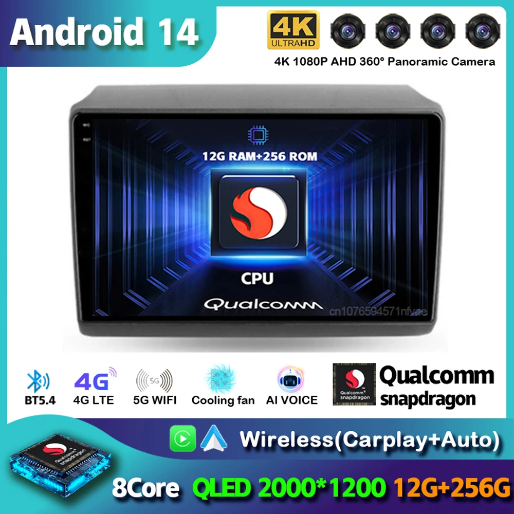 

Android 14 Car Radio Carplay For Fiat Ducato 2007-2015 Citroen Jumper Peugeot Boxer 2011-2015 2 din Autoradio Multimedia GPS DSP