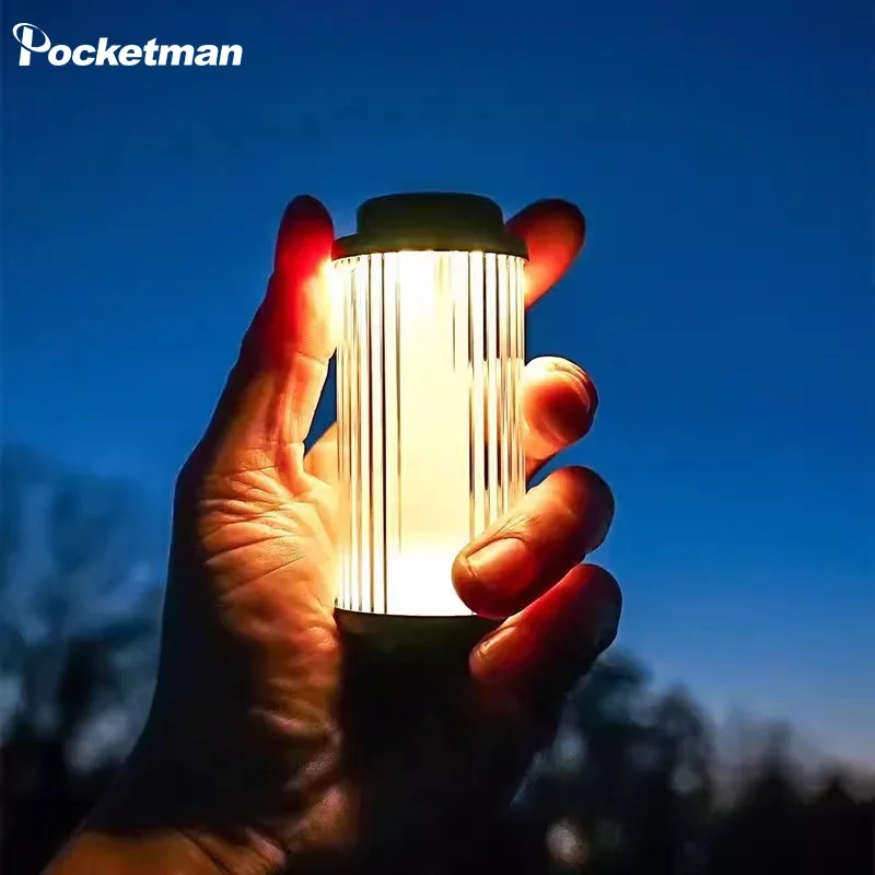Description Picture 2 of itemLED Camping Light 5 Light Modes Dimmable Tent Lights Multifunction Desktop Lamp Type-C USB Charging Portable Hanging Lantern