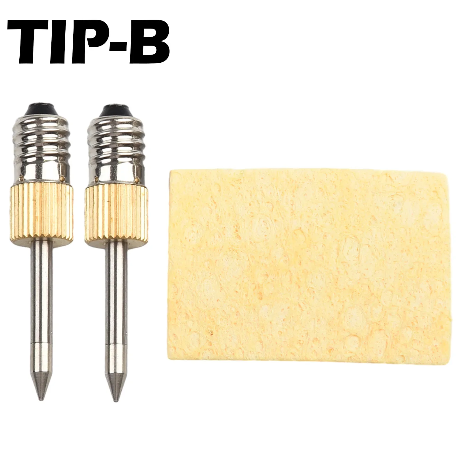 Soldering Iron Tip 2 Pcs + 1 Pc Sponge E10 Interface Welding Tips USB Soldering Tip Tools Set B C K Type soldering iron solder iron kit soldering iron tips