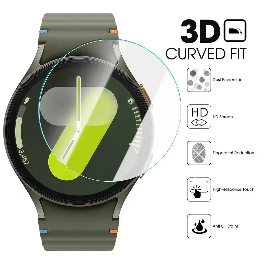 Glass Protective Film For Samsung Galaxy Watch 7 40mm 44mm Full Screen Protector Samsung Galaxy Ultra With Tool Easy Install Kit