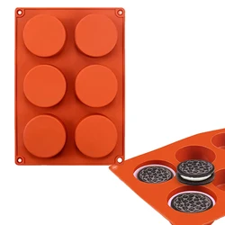 Silicone Cookie Molds Round Cylinder Candy Chocolate Mould For Oreo Covered Sandwich Muffin Cupcake Mini Soap Making Supplies