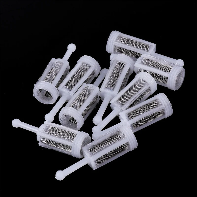 10Pcs/Set Plastic Auto Car Disposable Gravity Type Feed Filter Paint Spray Gun Mesh Strainers Tool Diameter 11mm Length 36mm