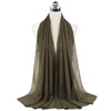 Femmes musulmanes en mousseline de soie Hijab châles écharpe Modal coton Jersey Hijabs plaine douce pour femme musulman Voile bandeau 70*180 cm islamique