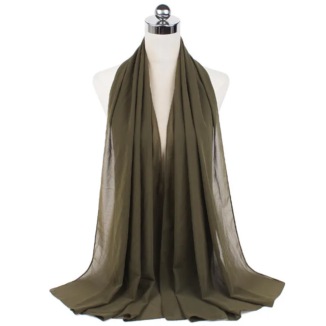 Femmes musulmanes en mousseline de soie Hijab châles écharpe Modal coton Jersey Hijabs plaine douce pour femme musulman Voile bandeau 70*180 cm islamique