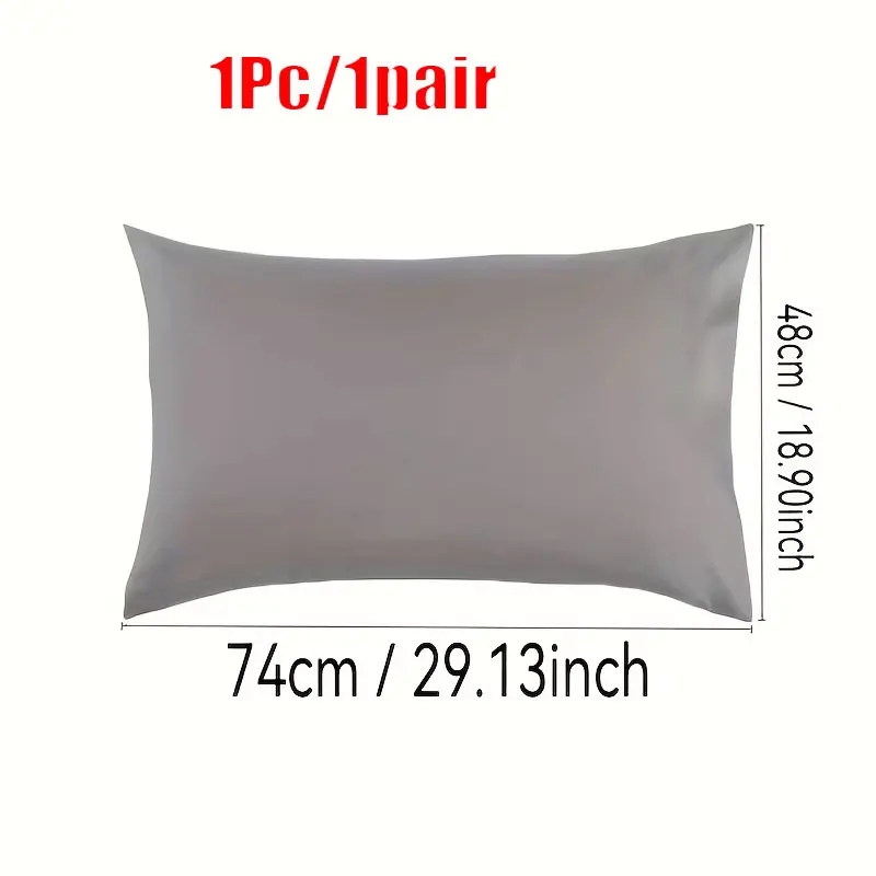 1pc/2pcs Luxurious 100% cotton Brushed Twill Weave Pillowcase, Envelope Closure, Soft Cozy Bed Pillow Cover, 48x74cm 3