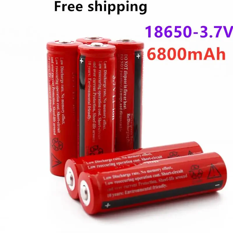 Batteria Al Litio Originale 18650 3.7 V Volt 6800Mah Brc 18650 Batteria Ricaricabile Agli Ioni Di Litio Batterie Al Litio Per Torcia Power Bank