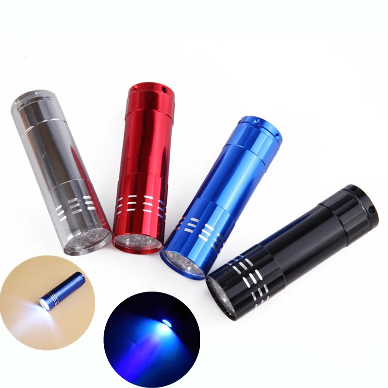 Миниатюсветильник ный Ультрафиолетовый светодиодный фонарик с 9 светодиодами
