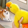 Durable Chew-Resistant Plush Duck Dog Toy,Soft Interactive Chew Proof Companion,Bright Yellow Safe Chewable Puppy Toy for  Dogs 4