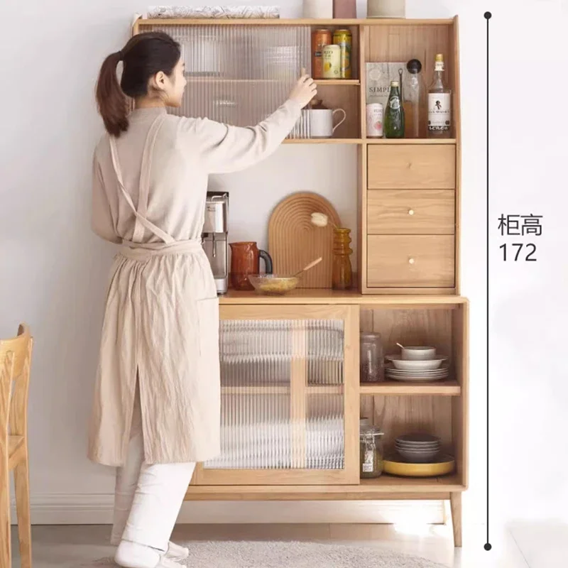 Sideboard et De Cuisine Vintage Furniture Luxury Side Board Cabinet Kitchen Auxiliary Table Wheel Mobile Coffee Bar Storage
