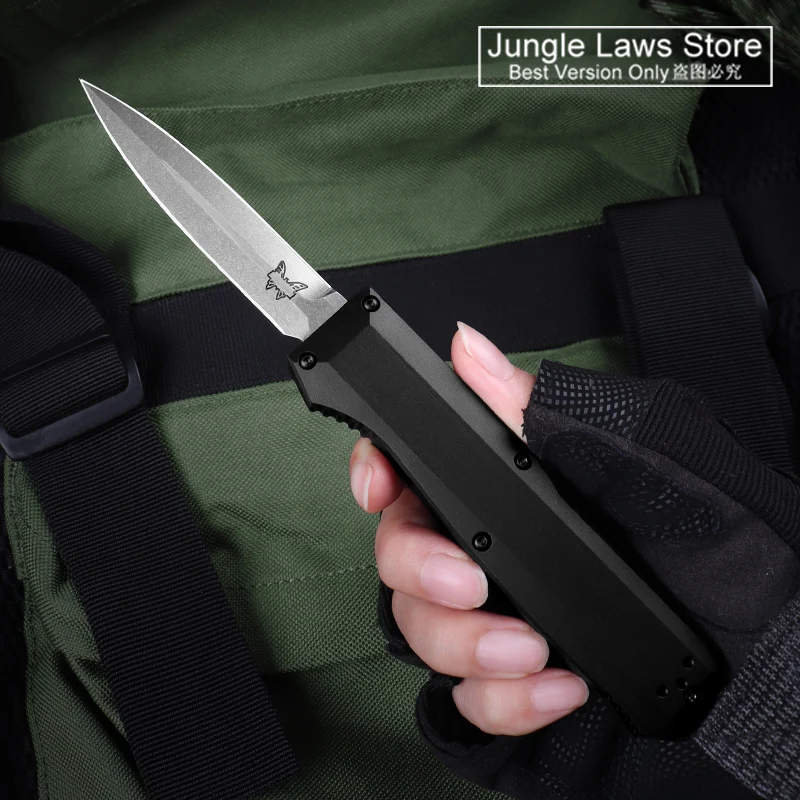 

4700 PRECIPICE OTF Tech Pocket Knife Stonewashed DE Blade CNC T6 Handle EDC Self Defense Combat Tactical Pocketknife