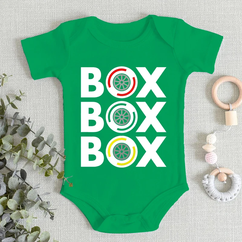 Baby Bodysuit Short Sleeve Jumpsuit F1 Tyre Compound Design Soft Cotton Infant Romper Boy Girl