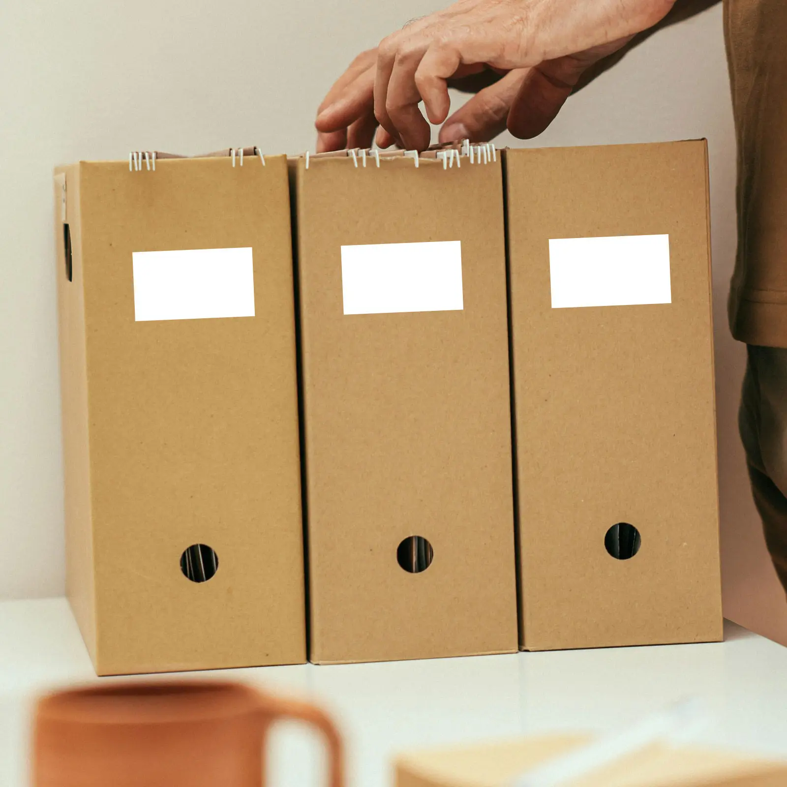 50Pcs 파일 폴더 라벨 자체 접착식 바인더 스파인 스티커 학교 비즈니스 파일링을 위한 이동식 사무실 조직 인덱스 태그