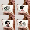 Mafalda Cute Makeup Organizer Women's Canvas Makeup Bag Environmental Protection Large Capacity Fashion Shopping Wallet 1