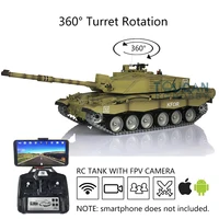 Henglong 1/16 7.0 Customize Challenger II RC Tank 3908 360° Turret FPV Tracks RC Panzer TH17743-SMT4 1