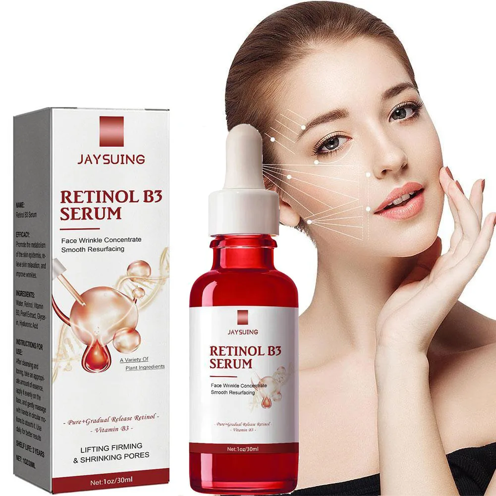 B3 Retinol Serum For Face With Hyaluronic Acid Hydrating Serum For Fine Lines Moisturizing Retinol Face Skin Care 1/3PCS