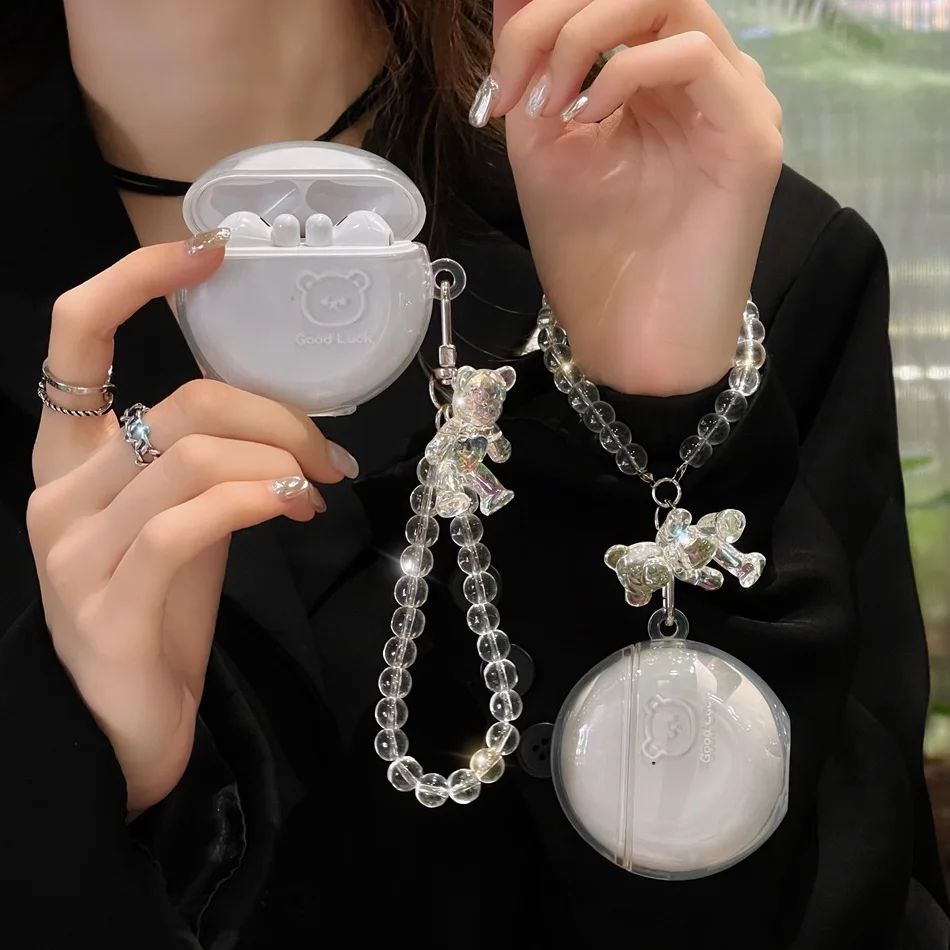 Fundas Simpatico Orso Auricolare Caso Per Huawei Freebuds 5I / Freebuds Pro / Freebuds 4I Caso Con Portachiavi Silicone Hearphone Copertura