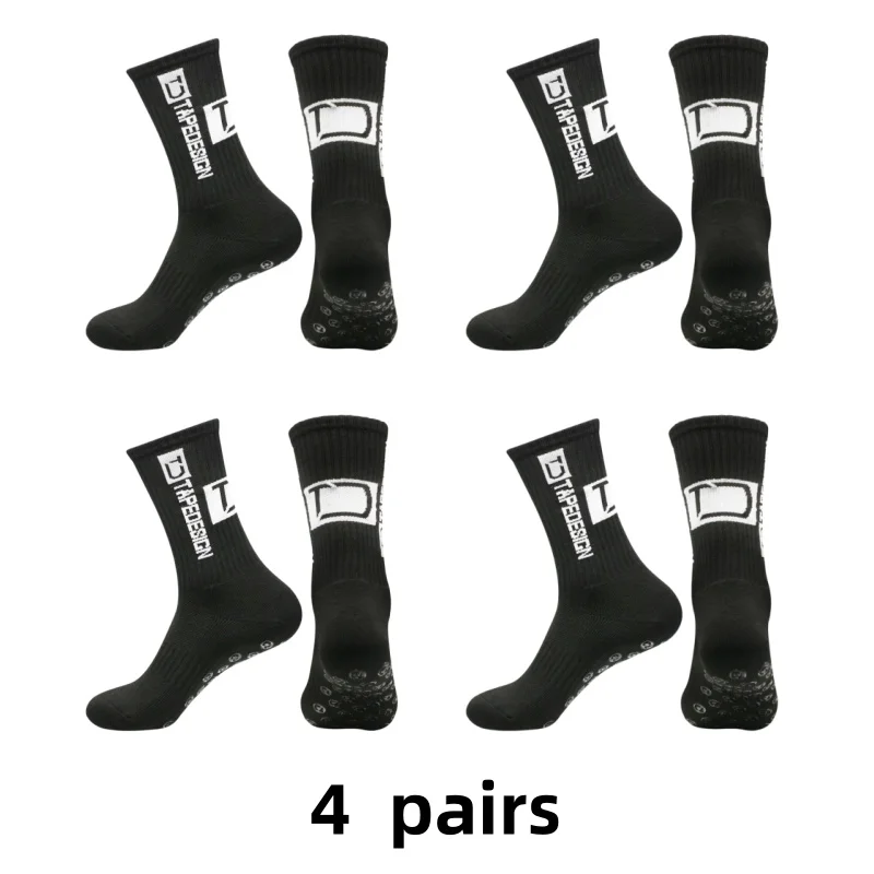 Fundo de toalha espessada absor&ccedil;&atilde;o de suor desodoriza&ccedil;&atilde;o meias futebol anti -lidando football socks 4 pairs