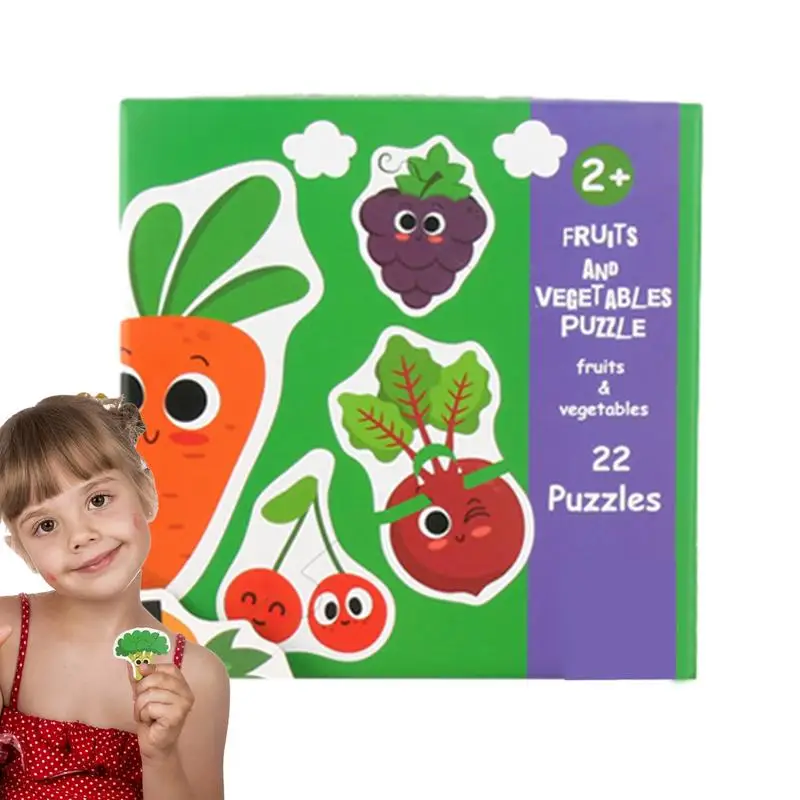 

Toddler Sorting Toys Toddler Wooden Puzzle Animal Fruit/Vegetable Matching Puzzles Fine Motor Skills Toys Learning Education Toy