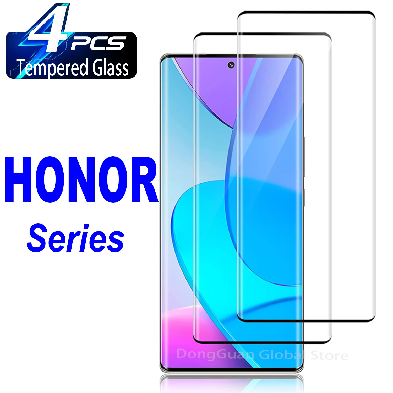 

1/4Pcs 3D Tempered Glass For HONOR Magic5 Magic4 Lite Ultimate X9a 80 70 60 50 Pro X40 Screen Protector Glass