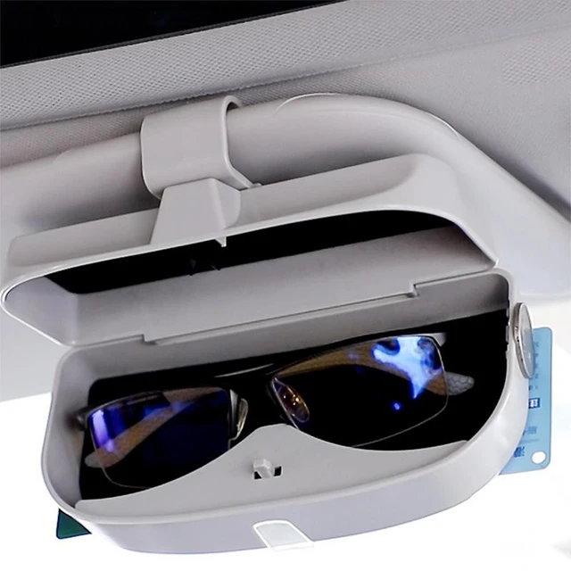 Porte-lunettes magnétique pour pare-soleil de voiture, étui à lunettes,  boîte de rangement pour lunettes, pare-soleil - AliExpress