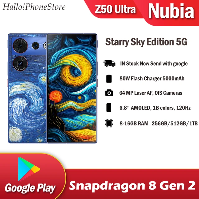 Global Version Nubia Z50s Pro 5G 6.67'' 120Hz AMOLED flexible Latest  Version Snapdragon 8 Gen 2 Octa Core 50MP Dual Cameras - AliExpress