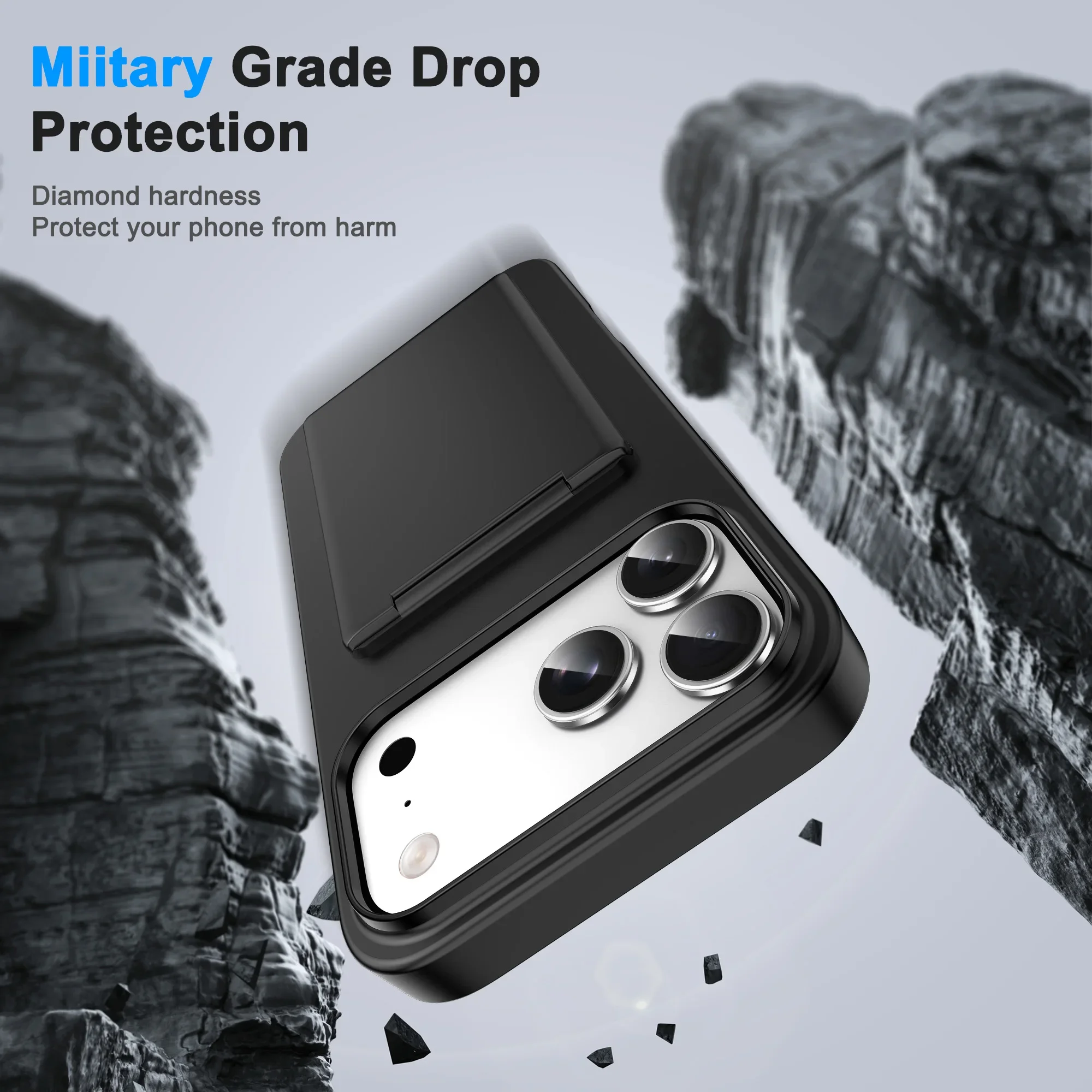 Luxury Fold Mobile Card Slot Phone Case with Bracket and Shockproof Cover