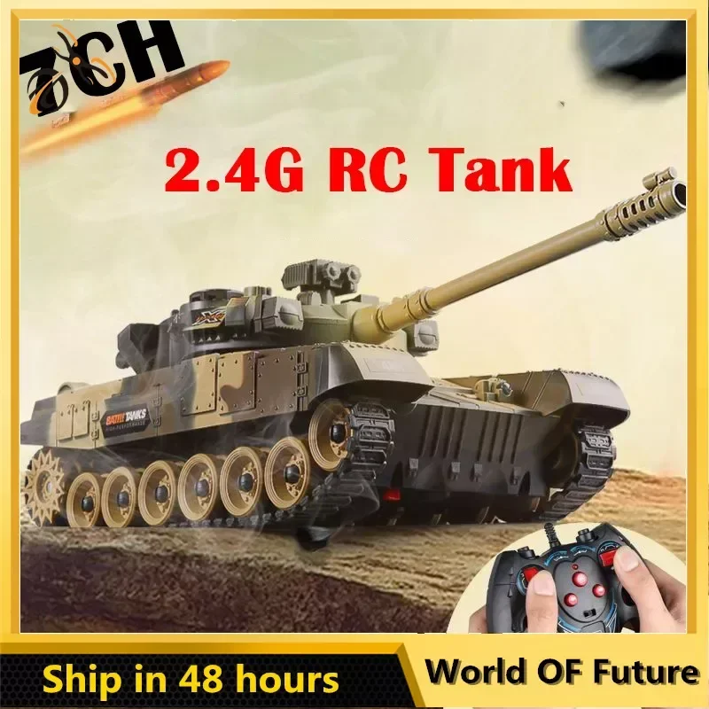 

RC Tank Military War Battle United States M1 Leopard 2 Remote Control Toy Car Tactical Model Electronic Toys for Boys Children