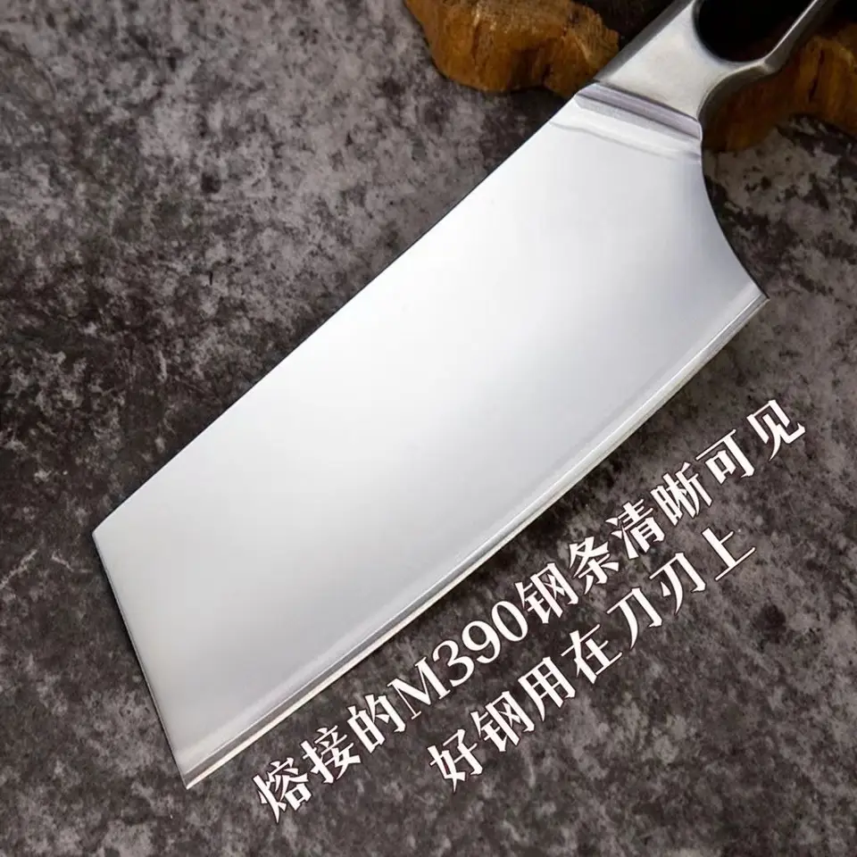 Couteau à trancher M390 Core 3 couches, lame en acier plaqué, tranchant,  viande d'alévier, outils de cuisine opaque tout-en-un faits à la main -  AliExpress, image size:960x960