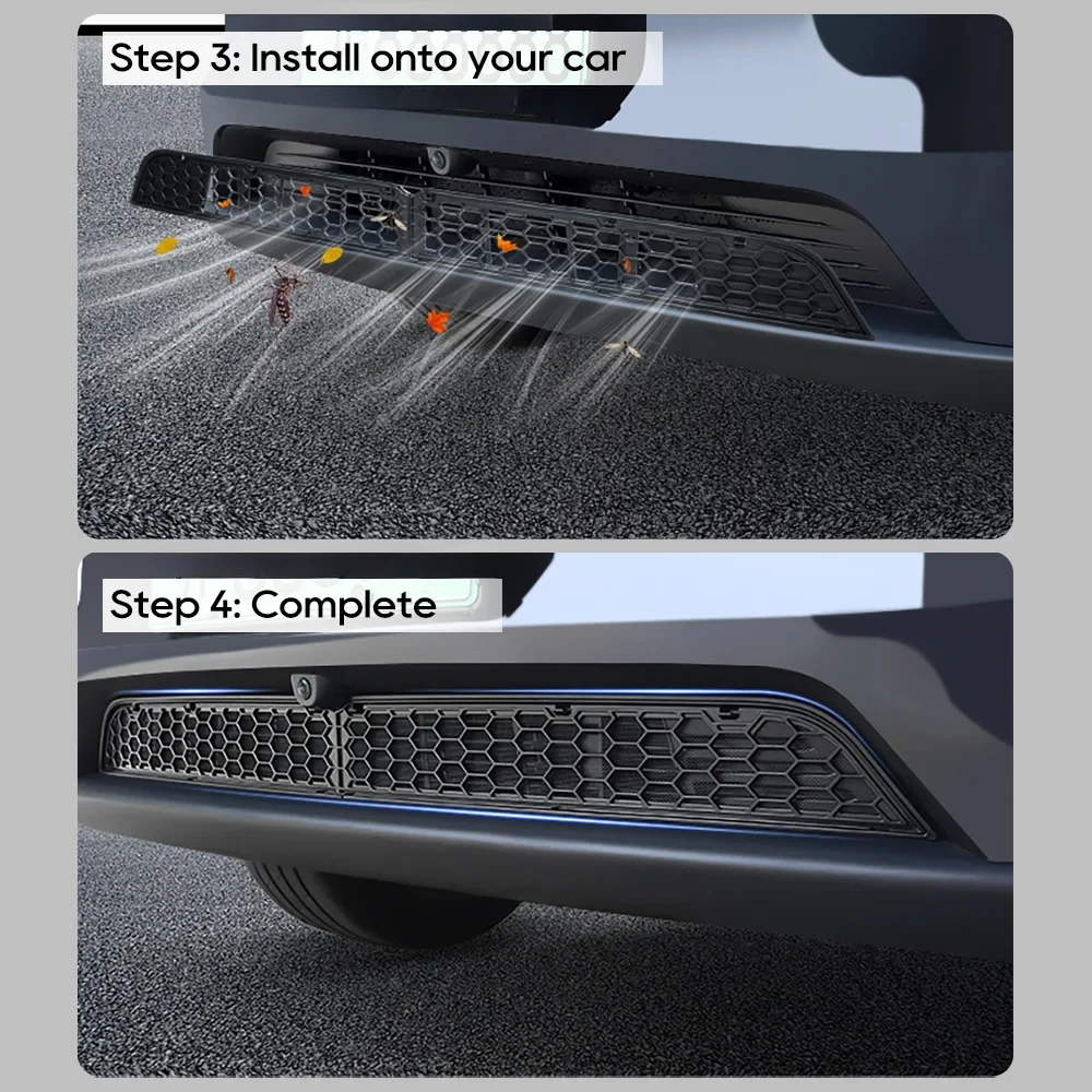 For Tesla Model Y Juniper 2025 Front Bumper Air Intake Mesh Grille Cover Removable Protection Anti Dust Insect Screen Car Decor