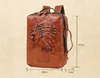 Vintage Leather Men's Backpack Male Laptop Shoulder Bag Men Large Capacity Travel Backpacks Cowhide Schoolbag Indian Cow Leather 5