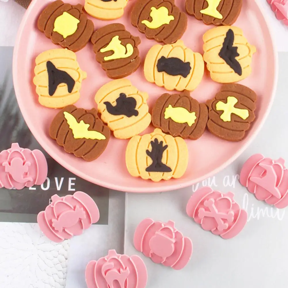 

Halloween Themed Cookie Cutters Bone Cookie Cutter Halloween Cookie Cutter Set Easy Release Food Grade Mold for Baking Pumpkin