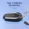 1500mAH Mini Keychain Power Bank Emergency Portable Charger Compatibility for IPhone Samsung Xiaomi Small Size Powerbank 3