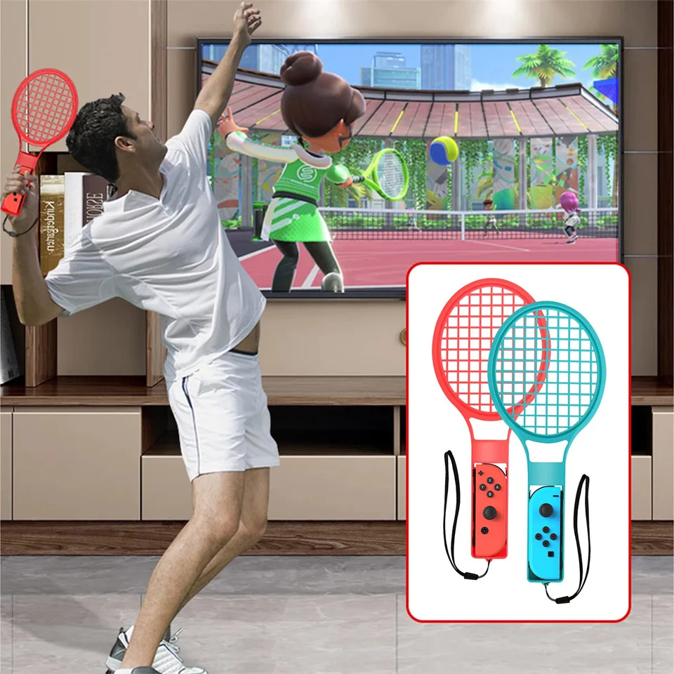 GAMINJA 10 in 1 Switch Sports Accessories Motion Sensing Sports Set for Nintendo Switch Oled Game Suit With Tennis Racket