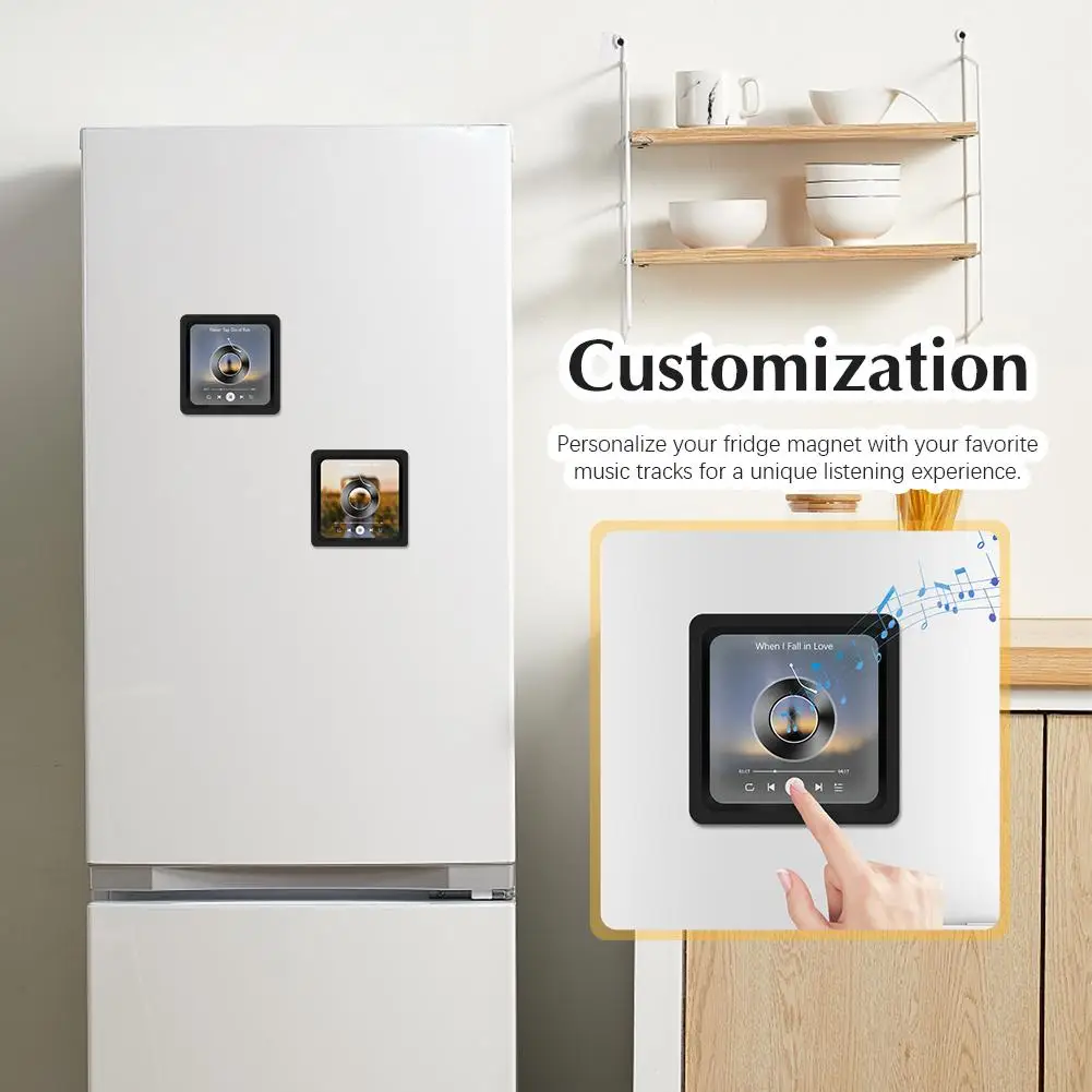 Personalized Refrigerator Stickers Built-in Music Player Spotify Album Fridge Magnet Customizable Refrigerator Magnet USB magnetic fridge magnets magnetic sticker magnetic fridge stickers refrigerator decor