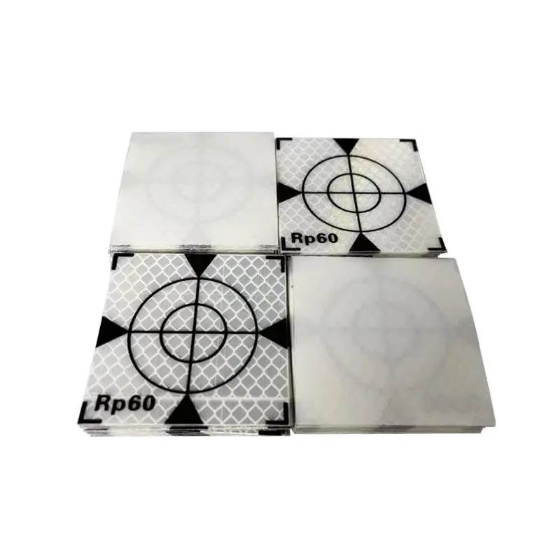 Reflector Sheet 60x60mm 20 30 40 50 80mm For Total Station Survey Geography White Triangle Target Reflective Sticker 100pcs