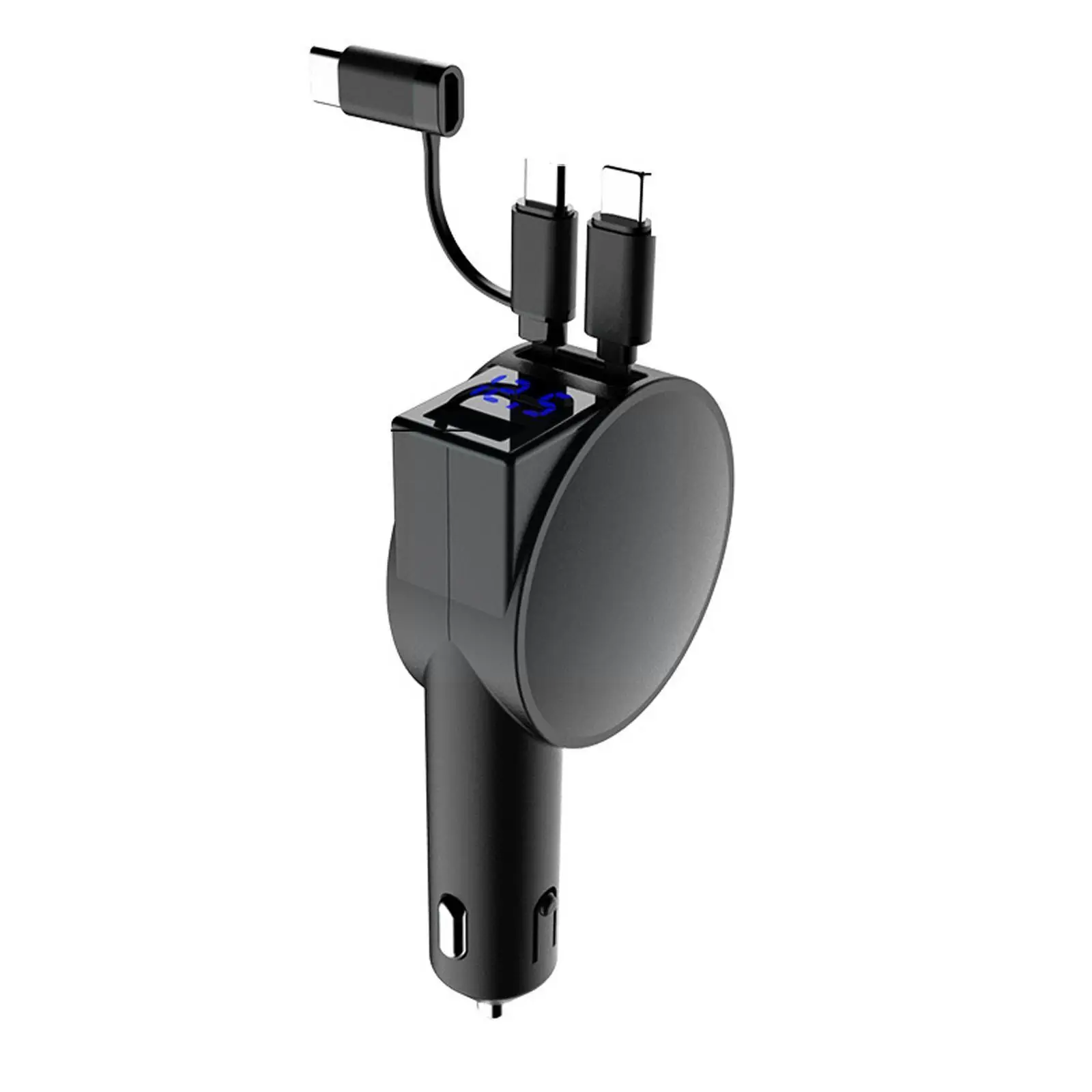 

3 In 1 Retractable Fast Charging Car Charger Car Usb Socket 3 Ports Output For Apple Pd20w Super Fast Charging T7A3
