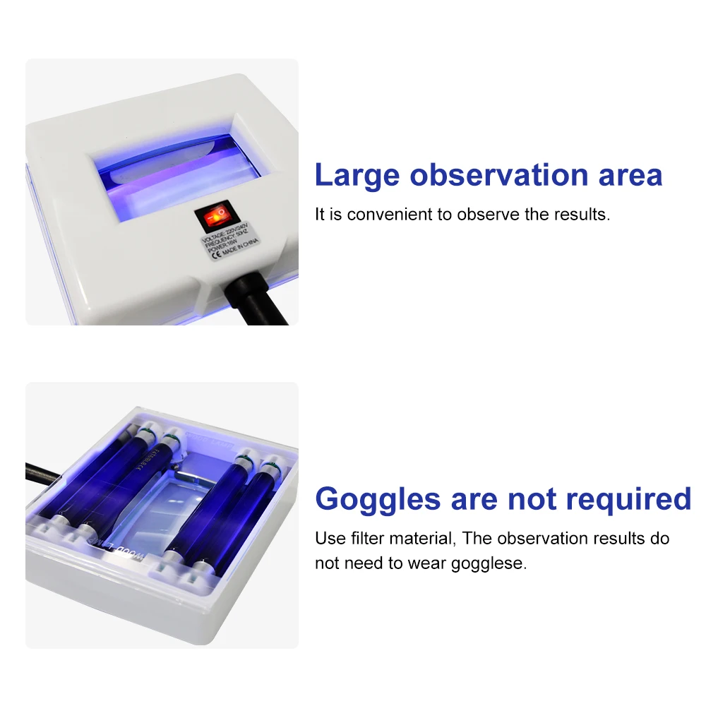 AOKO Wood UV Lamp Skin Appraisal Analyzer Facial Skin Vitiligo Testing Examination Magnifying Machine Greyness Tinea