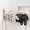Spring And Autumn Newborn Baby Girls And Boys Baby Romper Coat Simple O-neck Sweater Long-sleeved Korean Fashion Soft Casual 3