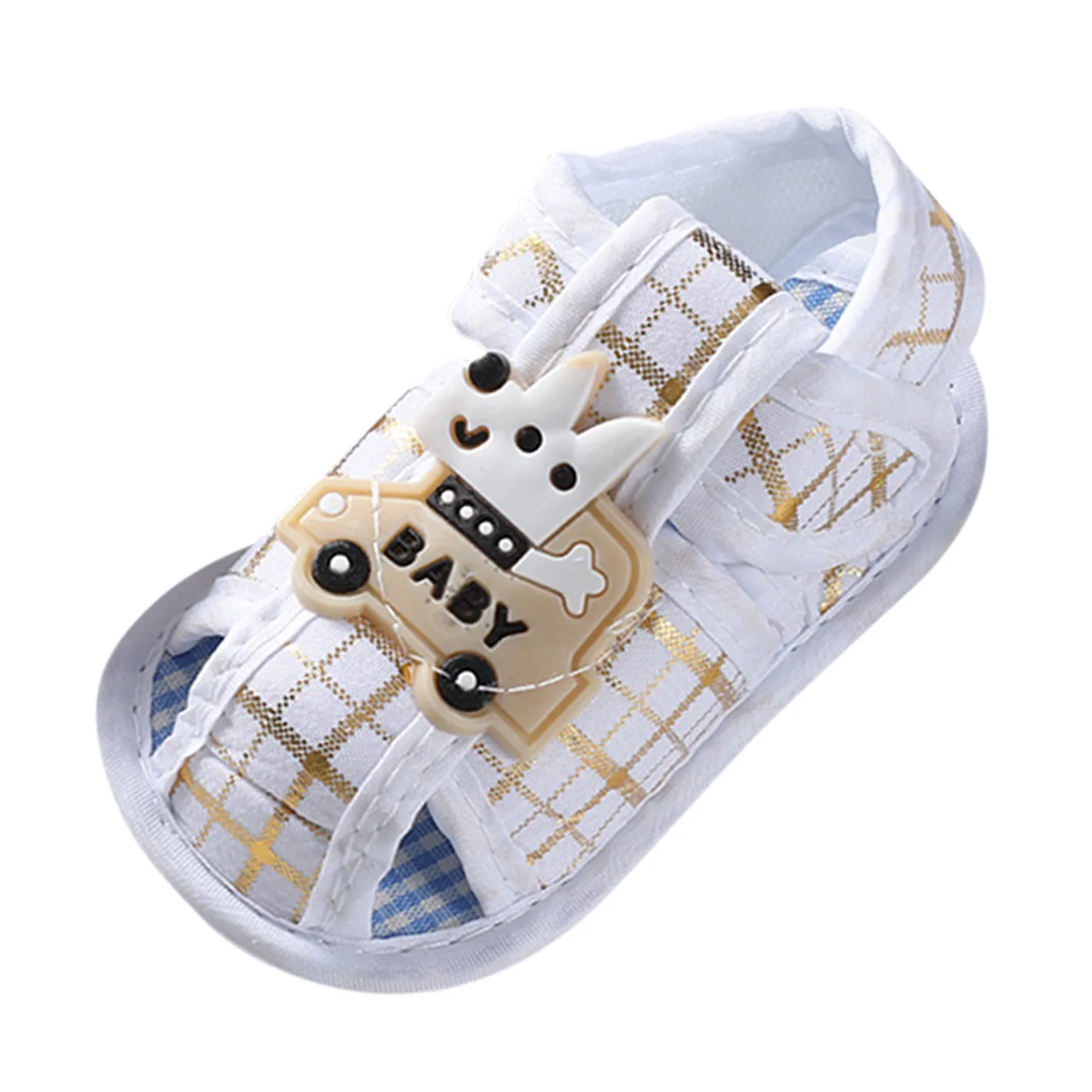 0-18M Summer Newborn Baby Sandals Cartoon Girl Boy Shoes First Walkers Infant Toddler Baby Shoes Anti-slip Flats Soft Prewalkers