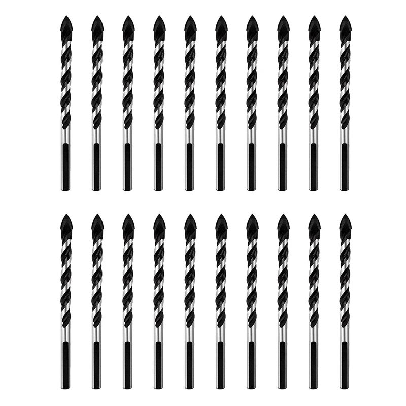 

Big Deal Multipurpose Drill Bits, 50-Piece 6Mm Multi-Material Drill Bit Set, Tungsten Carbide Tipped Masonry Drill Bit Set