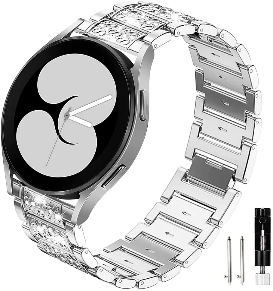 20mm 22mm Diamond Band for Samsung Galaxy Watch 7/6/5 pro/4/Classic/active Gear s3 Metal bracelet Huawei GT/2/GT2/3 Pro 4 strap