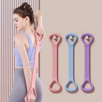 1 Pc 8-shaped Puller Yoga Auxiliary Household Elastic Band Fitness Equipment Open Shoulder Beauty Back Elastic Band Yoga stretch 1