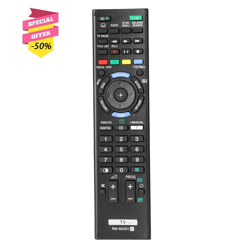 Rm-Gd031 Telecomando Per Sony Tv Kdl-32W700B Kdl-40W600B Kdl-42W700B Kdl-42W800B Kdl-42W807B Kdl-48W600B Kdl-50W700B