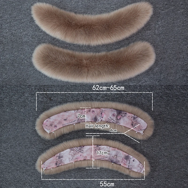 Winter Warm Scarf for Women Faux Fur Scarf Shawl Plush Fake Fur Collar Fluffy Neck Collars Soft Warm Scarives for Down Jacket 6