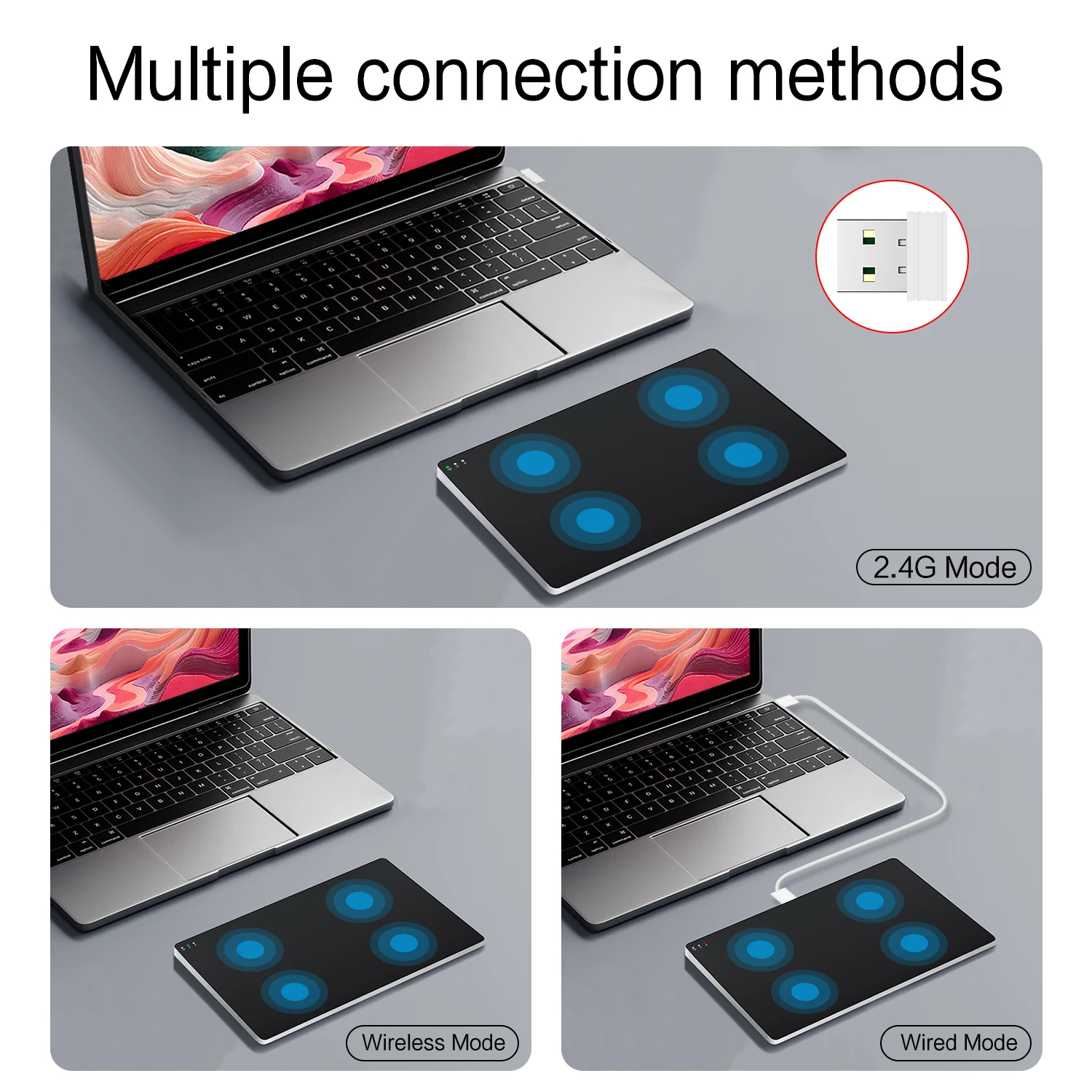 Wireless Trackpad Touchpad for Mac OS MacBook iMac Magic Windows Surface Notebook Win 11/10/8/7 PC Laptop 2.4G Multi-Touch Mouse