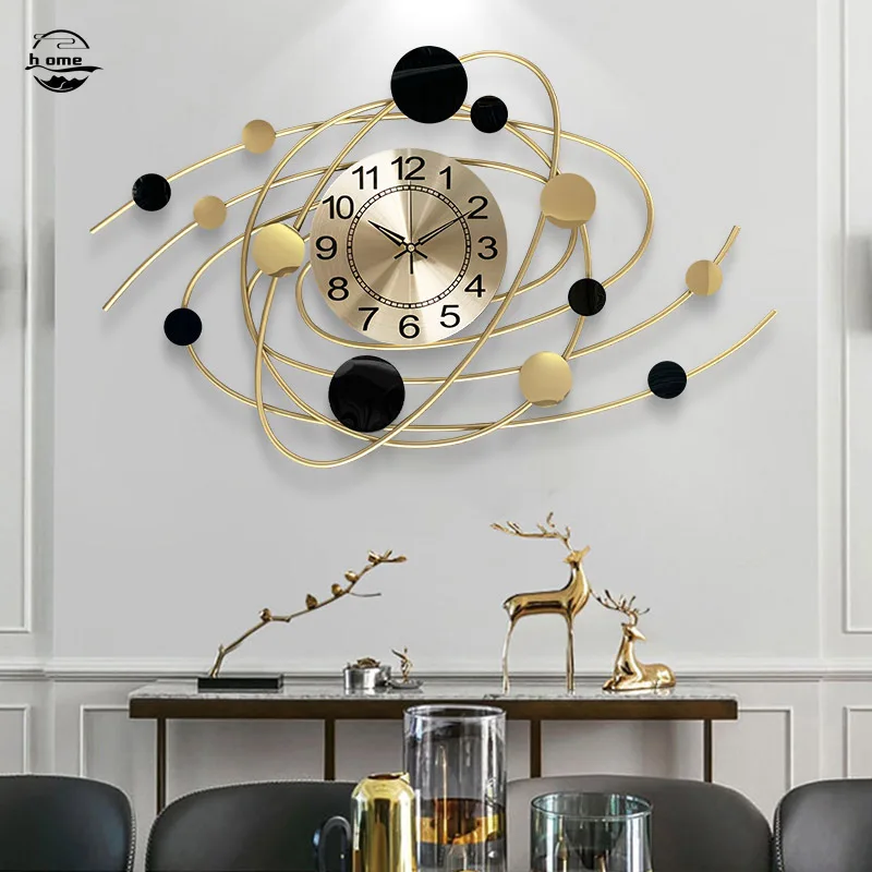 Gold/Black Metal Creative Luxury Wall Clock 3 Gold/Black Metal Creative Luxury Wall Clock 3