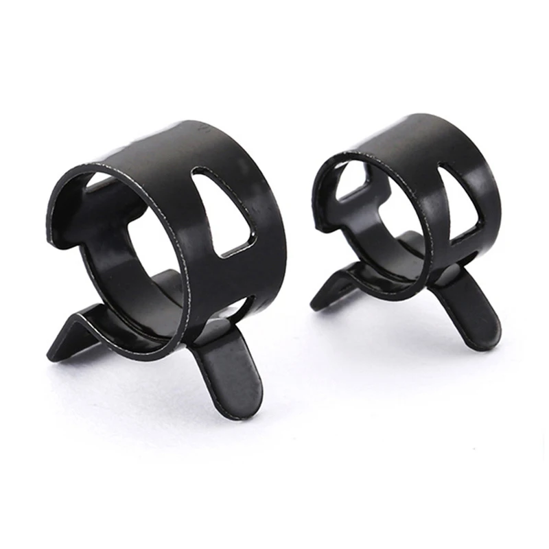 Hose Clamps Pipe Clamps 10pcs M6-32mm Spring Clips for Fuel Hose Line Oil Water Pipe